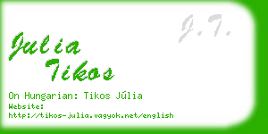 julia tikos business card